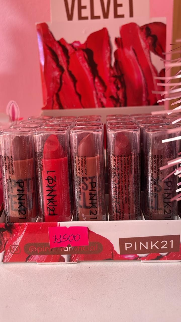 Labiales Mate PINK21 tonos vino y rojizo